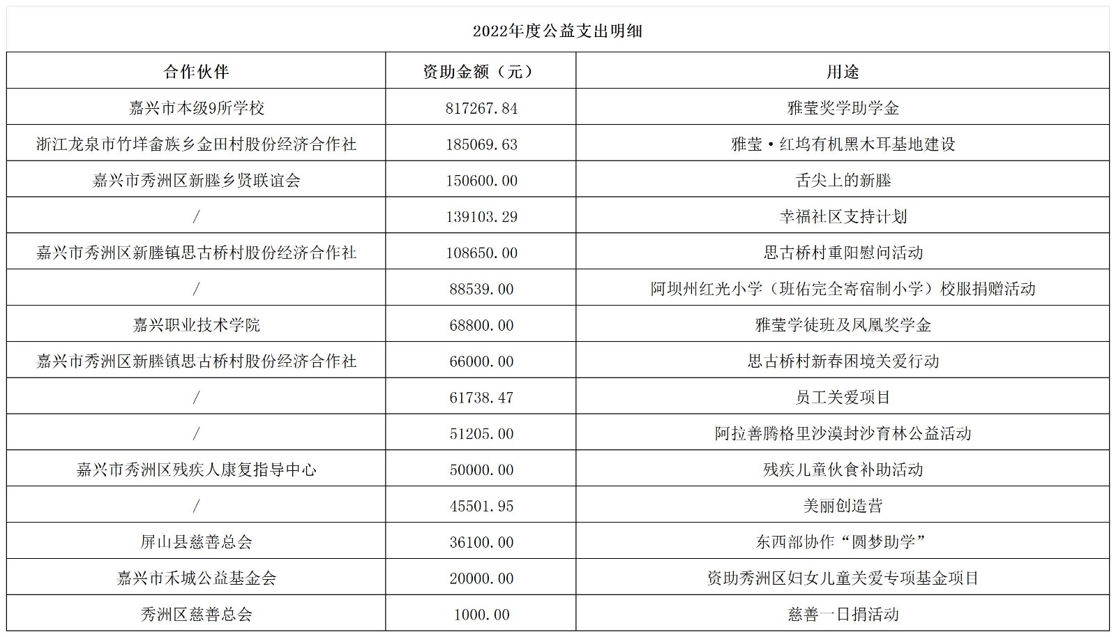 浙江雅莹公益基金会捐赠支出明细2022年(1)(1)_Sheet1.jpg